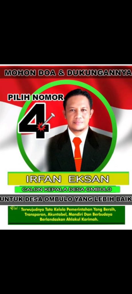 Cakades Ombulo Nomor Urut 04 Irfan Eksan Wujudkan 9 Gerakan Inovasi Desa Jika Terpilih Nanti