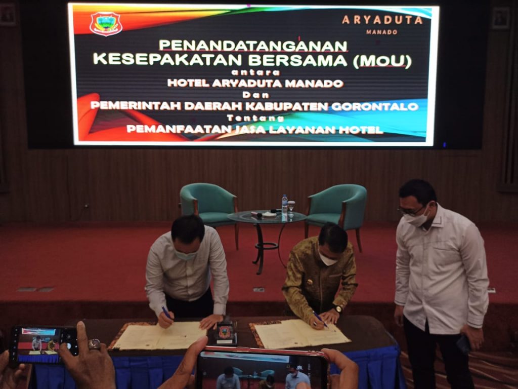 Hotel Aryaduta Manado Teken MOU Dengan Pemerintah Kabupaten Gorontalo