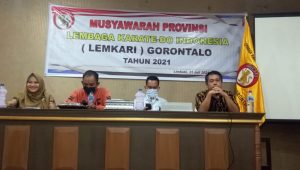 Wempy W. Waroka Terpilih Aklamasi Nahkodai LEMKARI Gorontalo Periode 2021-2025