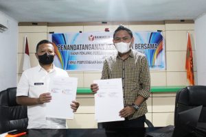 Bawaslu Kabupaten Gorontalo Dan Dinas Perpustakaan Kearsipan Teken MoU