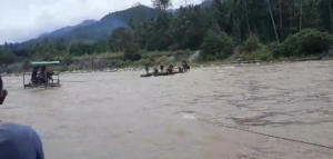 Hanyut Dibawa Arus Sungai, Satgas TMMD Ke-112 Kodim 1304 Gorontalo Hadapi Tantangan