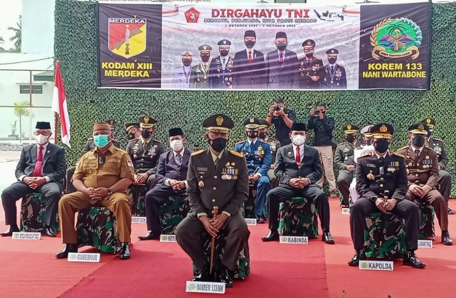 Hadiri HUT-TNI Ke-76, Kajati Gorontalo Doakan TNI Semakin Kuat Menjaga Kedaulatan NKRI