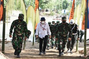 Pangdam XIII/Merdeka Bersama Rombongan Kunjungi Lokasi TMMD Ke-112 TA.2021 Kodim 1304/Gorontalo