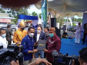 Resmikan Program SenyuM Kolaborasi BRI, Pegadaian Dan PNM, Bupati Boalemo Minta Masyarakat Wonosari Bersyukur