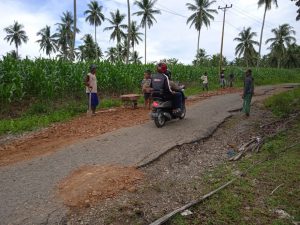 Warga Desa Puncak Dan Bukit Aren Tambal Jalan Berlobang, Safrudin Bano: Ini Jalan Provinsi