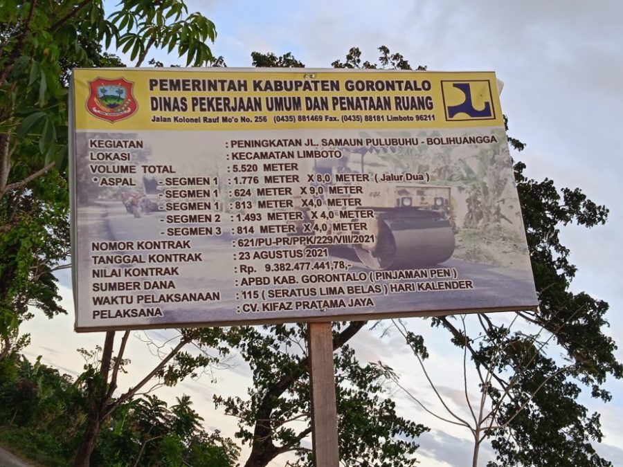 Belum Capai Progres, Dinas PU-PR Kabupaten Gorontalo Warning CV. Kifaz Pratama Jaya