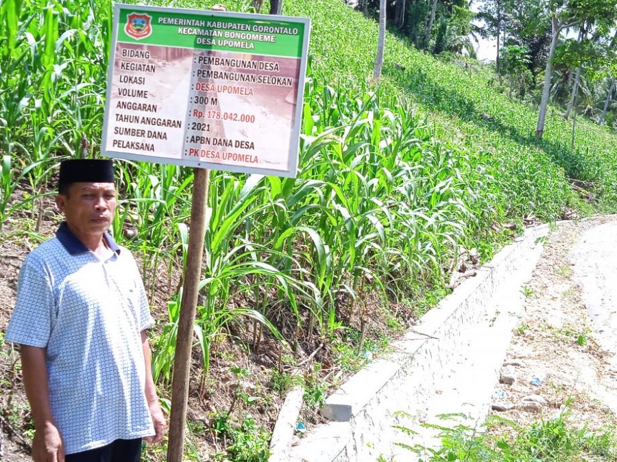 Tak Capai Volume 300 Meter, Warga Desa Upomela Kecamatan Bongomeme Soroti Pekerjaan Selokan