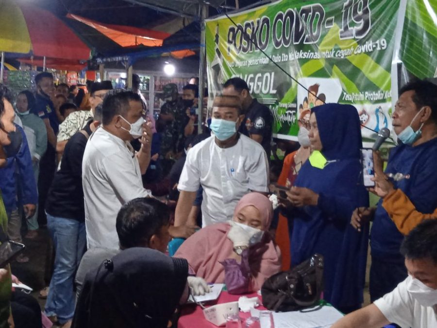 Panitia Pasar Senggol Limboto Menyediakan Posko Vaksinasi