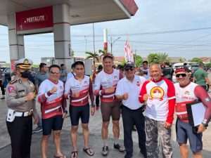 Masuk Dalam Tim Bima Presisi Khatulistiwa Gowes Jakarta-Semarang, Kapolda Gorontalo Tempuh Jarak 508 Km