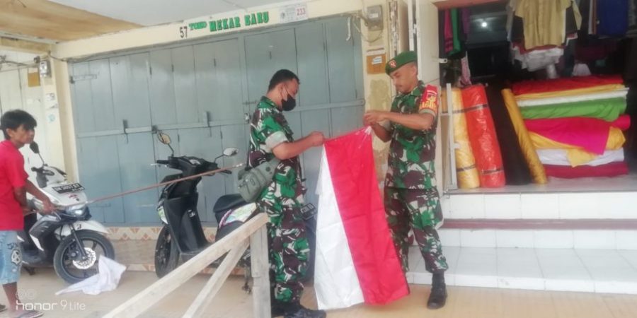 Dandim 1304 Gorontalo Perintahkan Danramil Dan Babinsa Himbau Masyarakat Kibarkan Sang Merah Putih