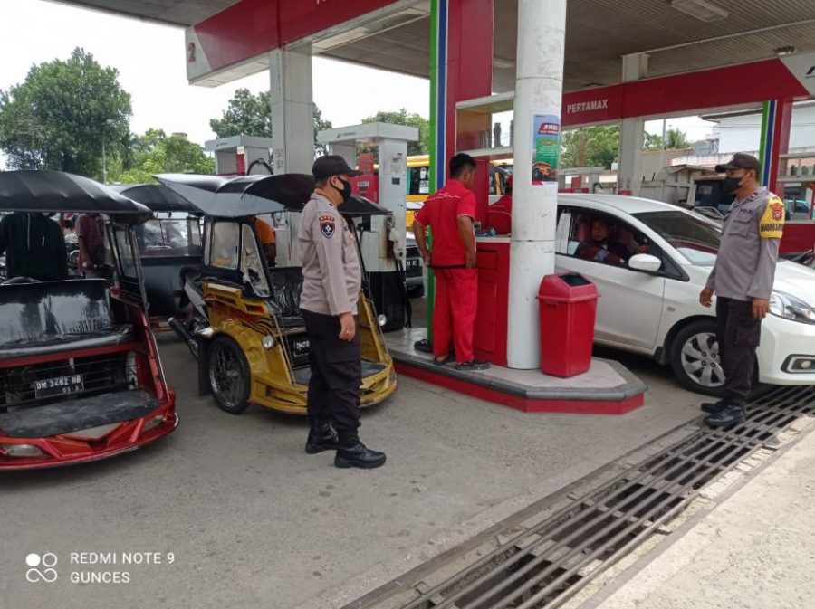 Polres Gorontalo Lakukan Patroli Di Sejumlah SPBU Kabupaten Gorontalo