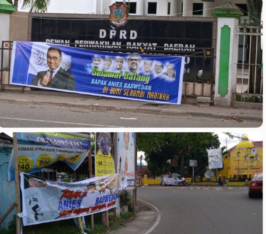 Tak Hanya Di Luar Daerah, Spanduk Tolak Anies Baswedan Bertebaran Di Gorontalo