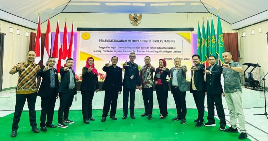 Wujudkan Pelayanan Bantuan Hukum Cuma-Cuma, Pengadilan Negeri Limboto dan Yayasan PBHAM Teken MOU
