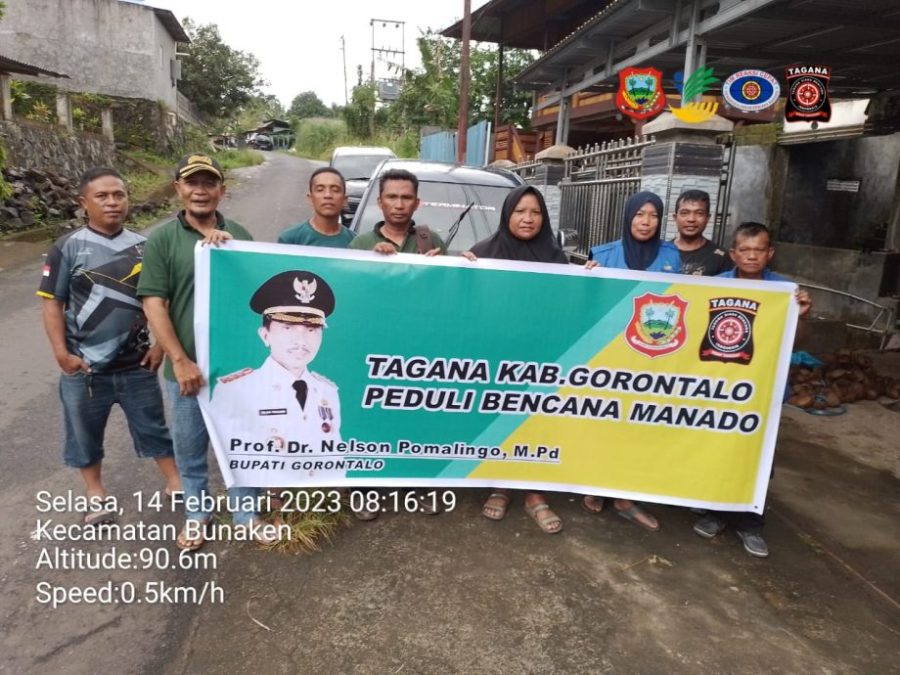 Salurkan Bantuan Korban Banjir, Tagana Kabupaten Gorontalo Ringankan Beban Warga Kota Manado
