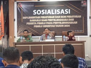 Ikhtiar Sukseskan Pemilu 2024, Bawaslu Kabupaten Gorontalo Gelar Sosialisasi Implementasi Peraturan Non Peraturan Bawaslu