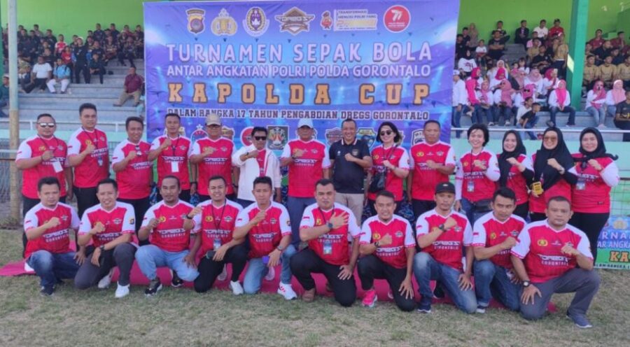 Peringati 17 Tahun Anniversary, Dregs Gorontalo Gelar Turnamen Sepak Bola Memperebutkan Trophy Kapolda Cup 2023
