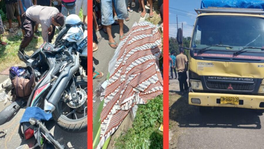 Pengendara Motor Tewas Ditempat Usai Tabrak Mobil Truk di Kecamatan Randangan