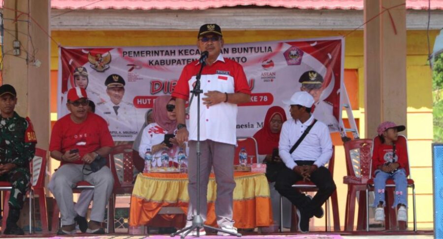 Lepas Peserta Gerak Jalan, Camat Buntulia Harap Tumbuhkan Jiwa Patriotisme