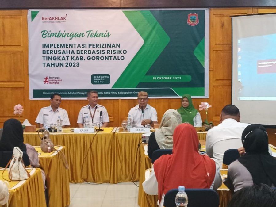 Dinas PM-PTSP Kabupaten Gorontalo Gelar Bimtek Perizinan Usaha Berbasis Resiko Melalui Aplikasi OSS-RBA