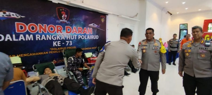 Polairud Polda Gorontalo Gelar Donor Darah Jelang HUT Polairud Ke-73