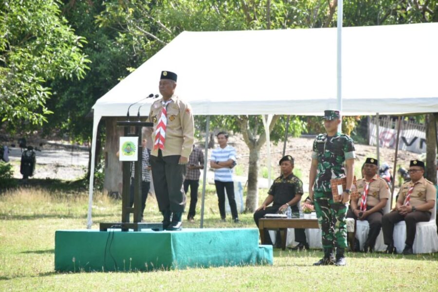 Danrem 133/NW Pimpin Upacara Pembukaan Persami Saka Wira Kartika terpusat Tingkat Korem Tahun 2024