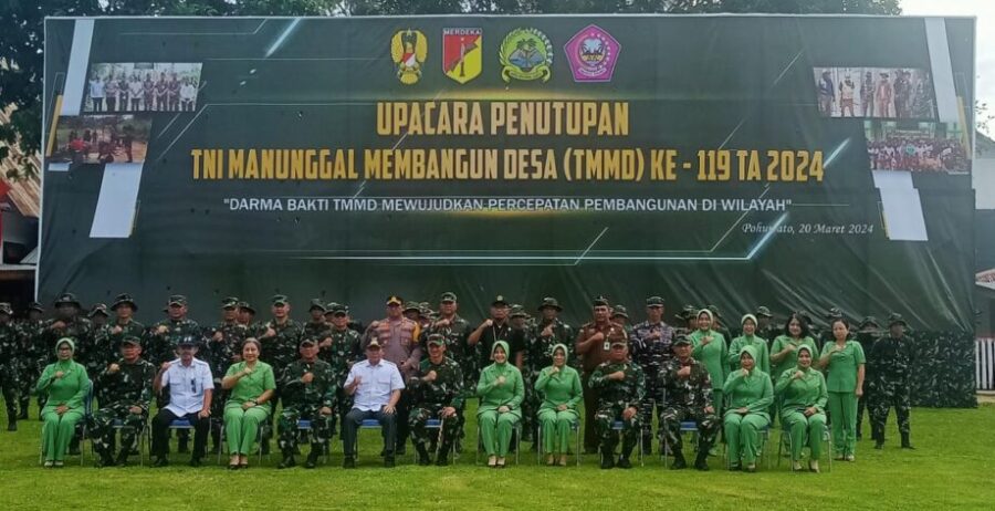 Pangdam XIII/MDK, Mayjen TNI Candra Wijaya Resmi Tutup TMMD Ke-119 Di Pohuwato