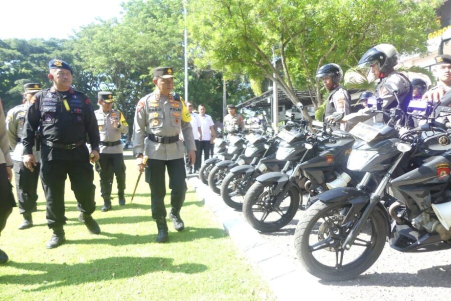 Pastikan Kunjungan Presiden Aman Terkendali, Kapolda Gorontalo Cek Kendaraan Dinas Personel
