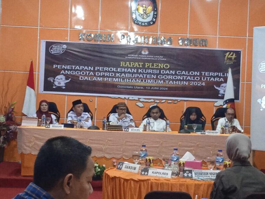 KPU Gorontalo Utara Tetapkan Calon Terpilih Anggota DPRD, Berikut Ini Nama Dan Partainya