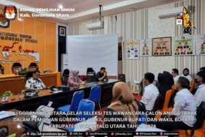 649 Orang Ikuti Seleksi Calon Anggota PPS Pilakada 2024, KPU Gorut Jadwalkan Pengumumannya