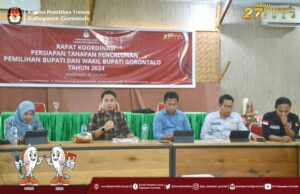 KPU Kabgor Gelar Rakor Persiapan Pilkada 2024, Roy Hamrain: Untuk Memastikan Tahapan Pencalonan