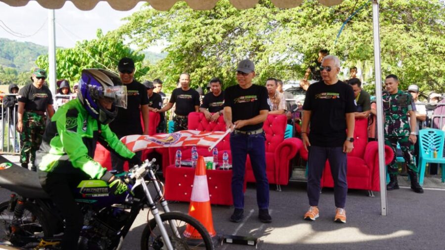 Dalam Rangka HUT Bhayangkara Ke-78, Digelar Open Tournament Drag Race Trophy Danrem 133/NW