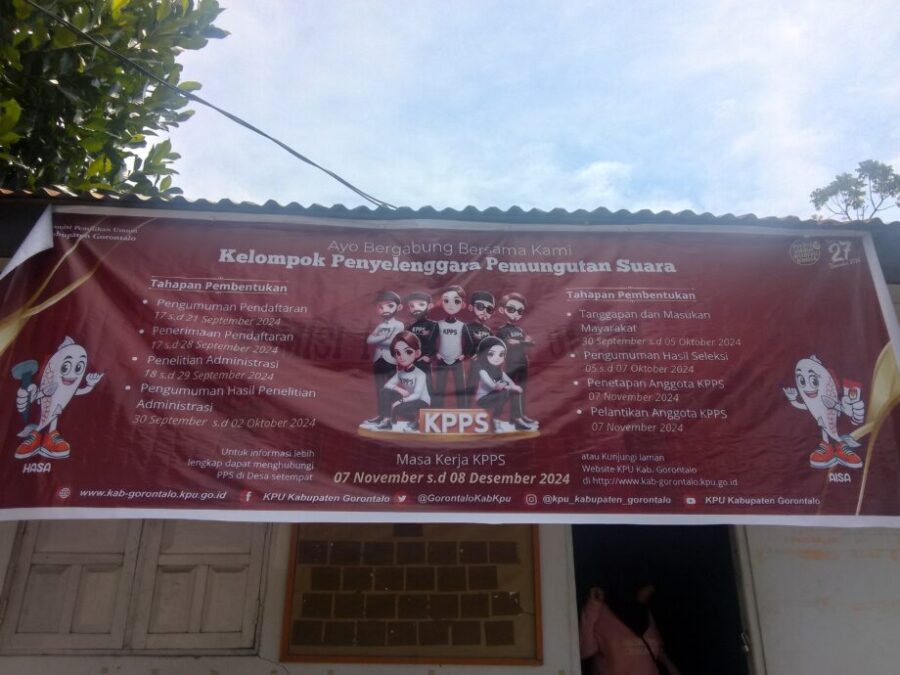 Pendaftaran KPPS SeKabupaten Gorontalo Telah Dibuka, Berikut Jadwal Tahapan Dan Persyaratannya