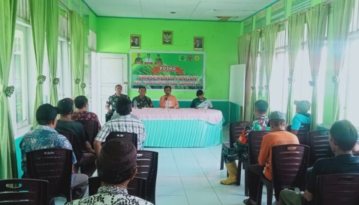 Dukung Program Ketahanan Pangan, Pasiter Dim1315/KG Hadiri Gerakan Percepatan Tanam Padi di Desa Ombulotango