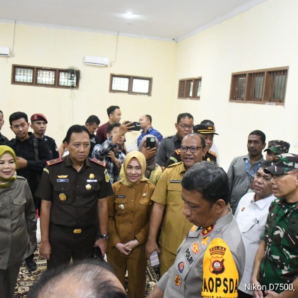 Danrem 133/NW Bersama Forkopimda Provinsi Gorontalo Tinjau Kesiapan PSU Pilkada di Gorontalo Utara