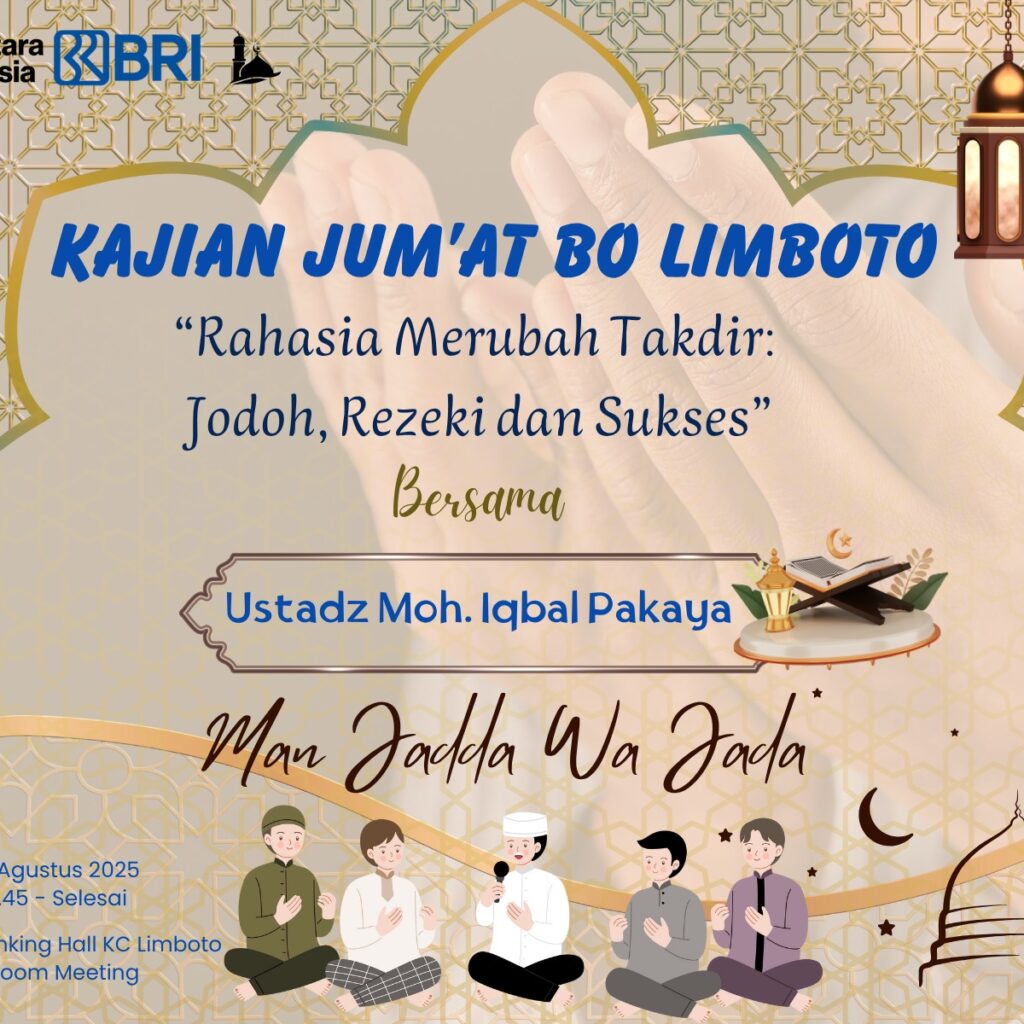 Bina Karakter Dan Spiritual Karyawan, BRI Branch Office Limboto Gelar Kajian Jum’at