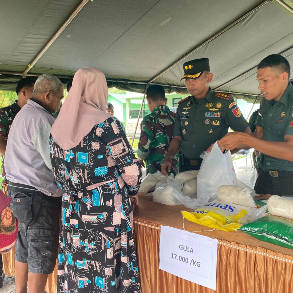 Makodim 1315/Kabupaten Gorontalo Bersama Pemerintah Daerah Menggelar Pasar Murah