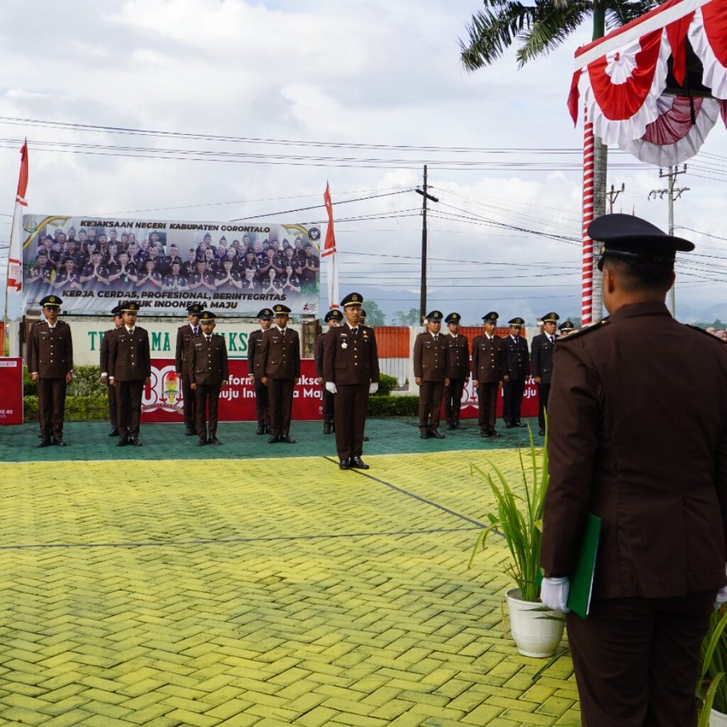 Kejaksaan Negeri Kabupaten Gorontalo Gelar Upacara HUT Kejaksaan ke-80