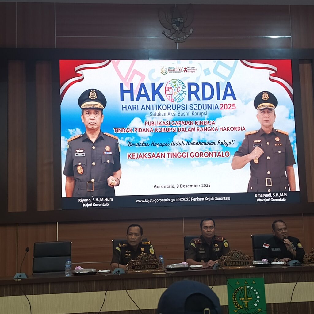 Kejaksaan Tinggi Gorontalo Rilis Capaian Kinerja Tindak Pidana Korupsi