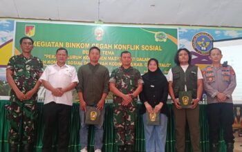 Kodim 1315/Kabupaten Gorontalo Perkuat Deteksi Dini Konflik Sosial Lewat Binkom