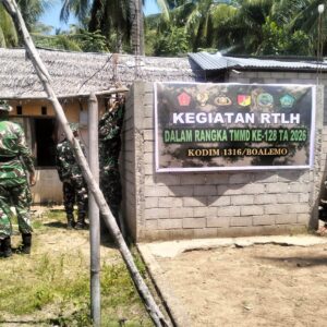 Kolaborasi Solid Kodim 1316 dan Yonif 915/Bitu’o di Hari Pertama TMMD Boalemo