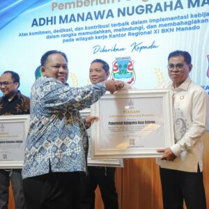 Hasil Kerja Keras Dan Konsistensi,  Pemerintah Bone Bolango Sabet Penghargaan Adhi Manawa Nugraha Pratama