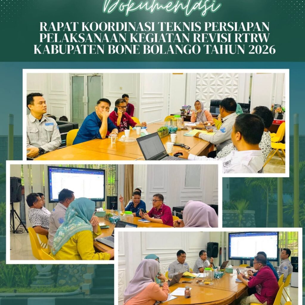 Bappeda Litbang Kabupaten Bone Bolango Gelar Rakor Teknis Persiapan Pelaksanaan Revisi RTRW Tahun 2026