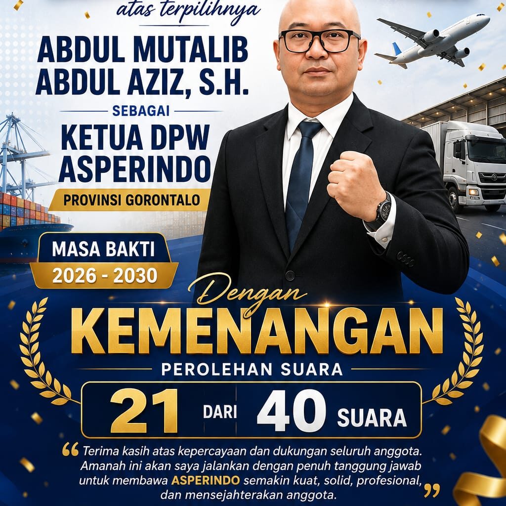 Abdul Mutalib Terpilih Sebagai Ketua ASPERINDO Gorontalo, Bawa Misi Perkuat Organisasi