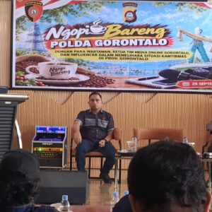 Waka Polda Gorontalo Ngopi Bareng Wartawan dan Influencer, Perkuat Sinergi Jaga Kamtibmas